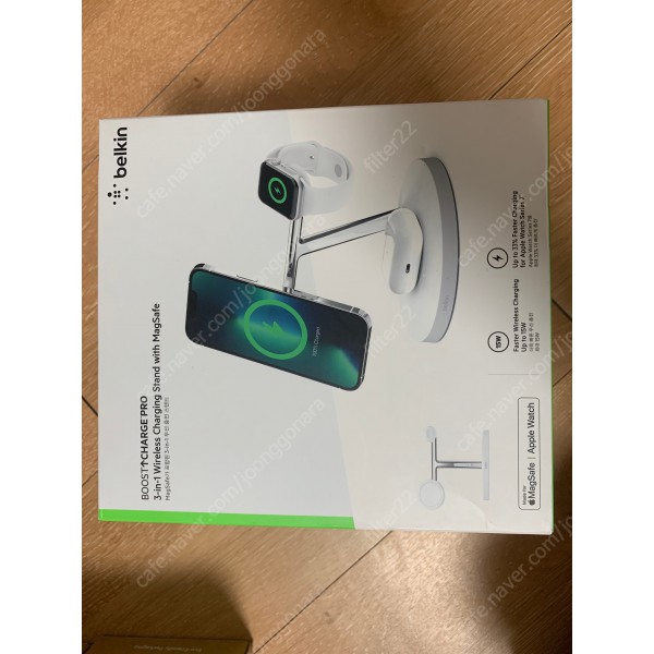 미개봉 새상품) 벨킨 부스트업 프로 3in1 15W 맥세이프 충전기 스탠드 아이폰 충전기